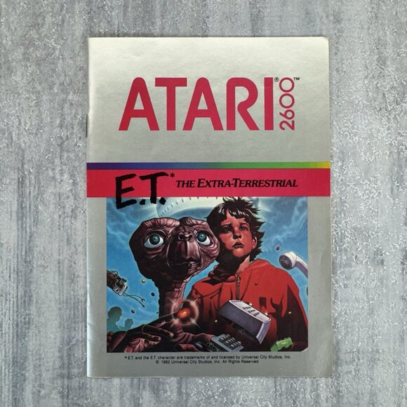 E.T. The Extra-Terrestrial - Atari 2600 Vintage 1982 Video Game Complete In Box - Picture 9 of 16